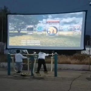 야외 대형 빔 프로젝터 250인치 300인치 스크린 캠핑 안드로이드