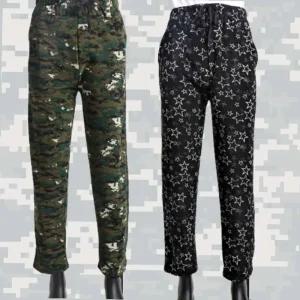 겨울용 보온 남자 계절용품 털 바지 고무줄 밀리터리 몸빼바지 작업복 기모