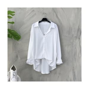 [행복여] 실키드 포켓 루즈핏 롱 셔츠 남방