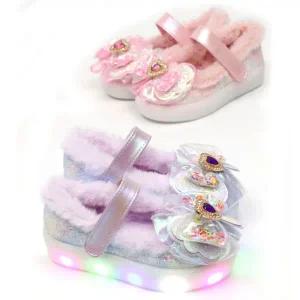 [보리보리/앙쥬]여아구두 유아 키즈 mm링하트LED 아동털플랫슈즈wd 140-190mm