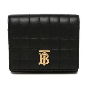 버버리 TB 로고 퀼팅 레더 스몰 롤라 반지갑 여성 블랙 8062372