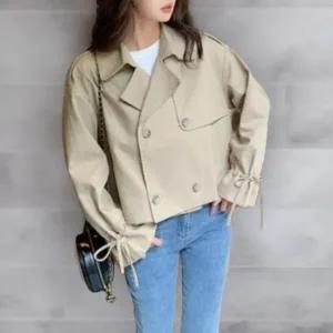 [다잇템] 여성 탱크 오버랩 캐쥬얼 트렌치 카라넥 자켓_23740191_588872