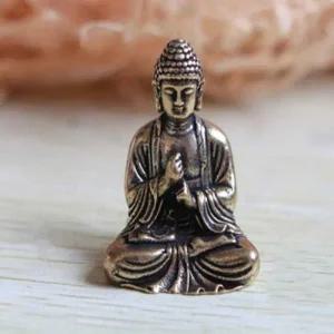 (색상 황동)미니불상 염주 불교용품 반가사유상 부처상 관세음보살상 무사기원 미니부처