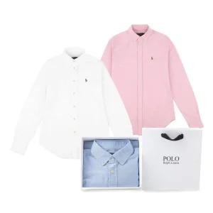 [폴로 ] 우먼즈 버튼 프런트 옥스포드 셔츠 선물세트 211891377