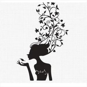 D24 여자나무 대형 데칼스티커 TKL-11 활용도높은 편리한 튜닝스티커 꾸미기 자동차튜닝