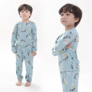 )꼬마 포크레인 상하 세트 내의세트 실내복 내복 파자마 히트택