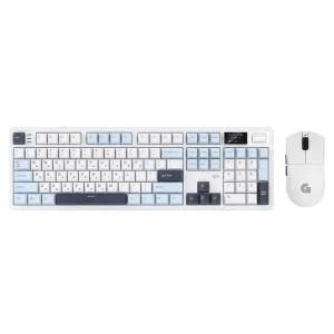 지클릭커 WMK790 8K 무선 블루투스 기계식 키보드 마우스 세트 화이트마린 제주바다 37g