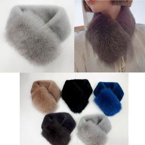 천연 리얼 폭스 여우 인조 밍크 믹스 자석 목도리 넥워머 털 퍼 머플러