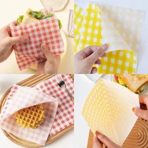 햄버거 샌드위치 토스트 도넛 와플 포장지 50장 유산지봉투 베이글 대용량 단체