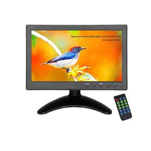 LONCEVON PC용 10인치 휴대용 HDMI 모니터 미니 VGA 화면 /카메라 /TV /라즈베리 PI /게임용, 1024X600 픽셀 지원 1920X1080P 해상도, 듀얼 스피커 및 USB 포트 포함