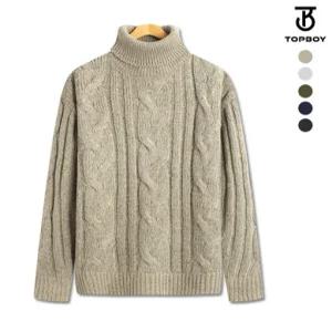 [탑보이] 구름 꽈배기 보카시 폴라니트  KJS070)