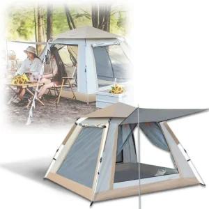 원터치 사각텐트 캠핑 접이식 자동 방수 3-8인용 텐트/소풍 미니 탠트 사각 미니멀 그늘 야외 글램 가정