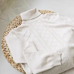 [파파브로] 남성 베이직 꽈배기 폴라 니트 LM-KN-810