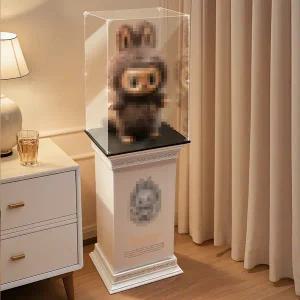 피규어 장식장 진열장 레고 호환 진열대 지모모 아크릴 박스용 투명 전시 케이스 로마 기둥 베이스 디스플