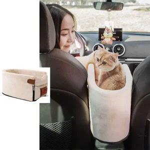 강아지 콘솔카시트 고양이 콘솔박스 베이지-기본형 차시트 차량용