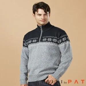 [cerini by pat] 남성 기모  본딩 반집업 니트_11228580_587908