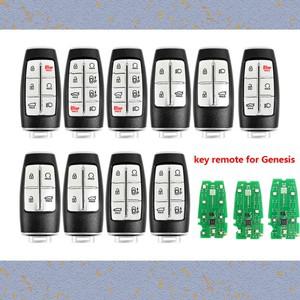 LNK 칩46 8 버튼 433MHZ 47칩 자동차 키 FOB 리모컨 (제네시스 호환 GV70 G80 95440-T6011 95440-AR110 용)