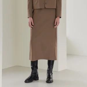 [더블유스탠다드(W STANDARD)] 하이웨이스트 H라인 우먼 롱 스커트