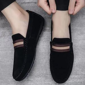 남성 5컬러 배색 로퍼 스웨이드 드라이빙슈즈 슬립온