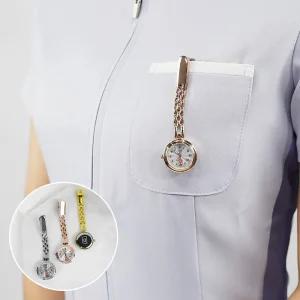 휴대용 메탈링 시계 3color클립 업무 업무용 널스 널스와치 용시계 주머니 포켓 집게