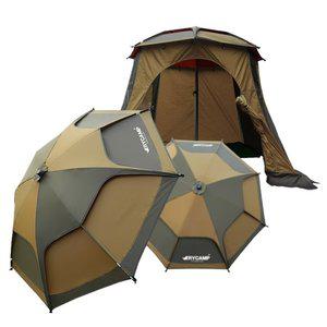 트라이캠프 PN-52SP + 월 가림막 2층 낚시 파라솔 텐트 레저