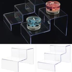 계단형 디스플레이 아크릴 진열대 제품 소품진열 화장품 디피용진열대 상품 전시 받침대 매장 선반