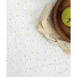 패션스타트 원피스 가리개 빈티지 코튼 면 펀칭 자수레이스 플라워 팝핑데이지 반마 원단 천