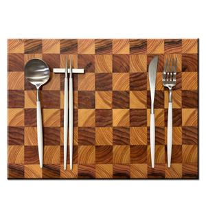 편백숲드림 엔드그레인도마 원목 캄포나무 플레이팅 큐브 체스