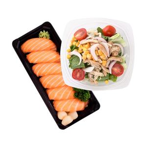 (스노우폭스) 연어니기리+닭가슴살 샐러드