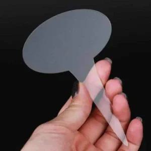 [골드스마일]아크릴 화분픽 텃밭 표식 정원 푯말 화초 식물 표지 원형 팻말