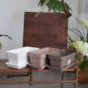 [골드스마일]텃밭 초화 박스 길쭉한화분 프라스틱화분 상자텃밭 텃밭화분