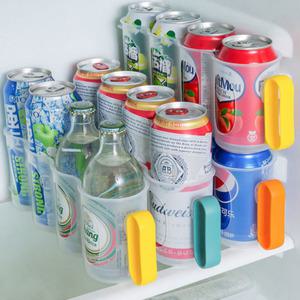 냉장고 캔음료 맥주 정리 4칸 손잡이 트레이