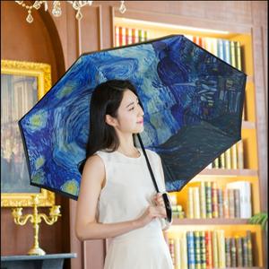 REGN 최고급 세계 명화우산 자동 거꾸로우산 장우산