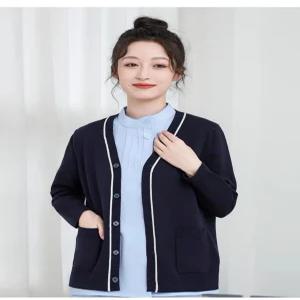 단체가디건 병원 간호사 간호 스웨터 포켓형 빅사이즈