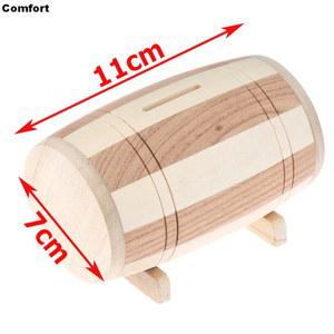용돈박스 나무 돼지 저금통 안전 돈 상자 와인 통 조각 수제