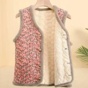 촌캉스 김장 조끼 꽃무늬 누빔 할머니 엄마 기모 꽃조끼