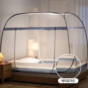 더블도어 대형사각모기장 1.8M 원터치 텐트모기장 간편설치 양문모기장 침대모기장