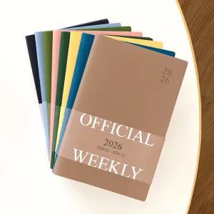 2026 인디고 오피셜 열두달 B6 위클리 다이어리(날짜형 32절 주간)/레이저각인