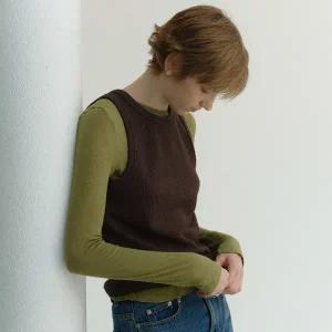 [롯데백화점]온앤온 백 포인트 슬릿 티셔츠 NEW5AE808