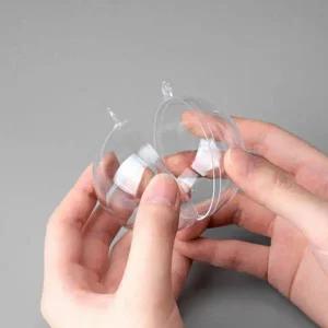 크리스마스 투명 볼 플라스틱 데코용 트리 투명 볼 오너먼트 데코 만들기 공예용 원형 재료 소품 구슬