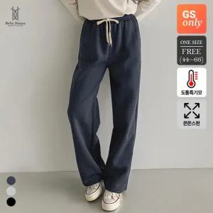 (GS단독)벨라도나 여성 겨울 따뜻하고 포근한 기모 무지 와이드팬츠 밴딩바지 루즈핏 BLN25_P183