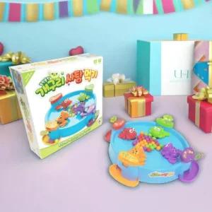 코리아보드게임즈 폴짝폴짝 개구리사탕먹기 보드게임 구슬먹기 스피드게임 원버튼 수집 유아