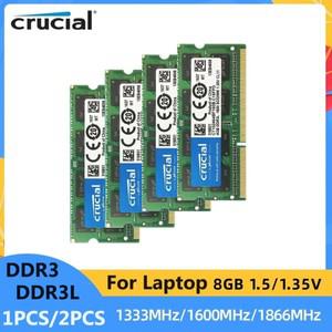 12개 Crucial 8GB 노트북 RAM 16GB 키트(8GBx2) DDR3DDR3L 1866 MTs(PC3-14900) 버퍼링되지 않은 SODIMM 20