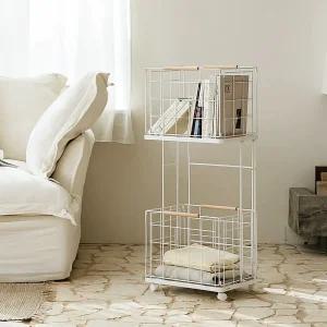 이동식 철제 빨래바구니 2단 햄퍼 빨래함 수납형 MB-ST02