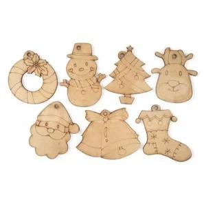( )[크리스마스 인테리어] 크리스마스 나무 펜던트 3개 1세트 (7종 중 랜덤)