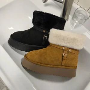 여성 스웨이드 숏부츠 겨울 털부츠