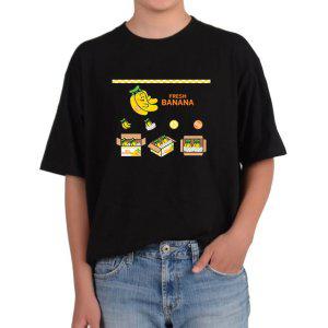 길단 반팔 USA핏 과일가게 바나나 포장 농산물시장 원숭이과일그림 다양한색상 전사이즈