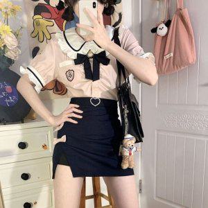 교복코스프레 세라복코스프레 마린 여자교복 세트