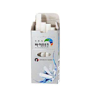 바이오칠판초크 1갑10본 칠판 바이오 화이트 하양색