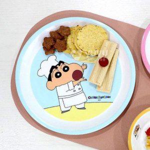 짱구 멜라민 원형 접시 24cm 2P 홈카페 그릇 식기